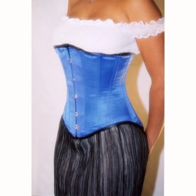 Extravagant Satin Korsett Blau Gr.52  