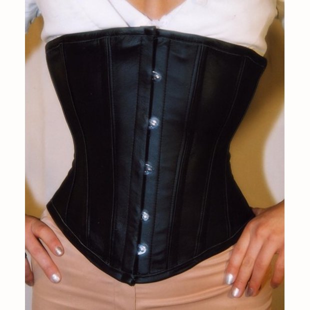 Korsett Extravagant  Leder Schwarz Gr.32  