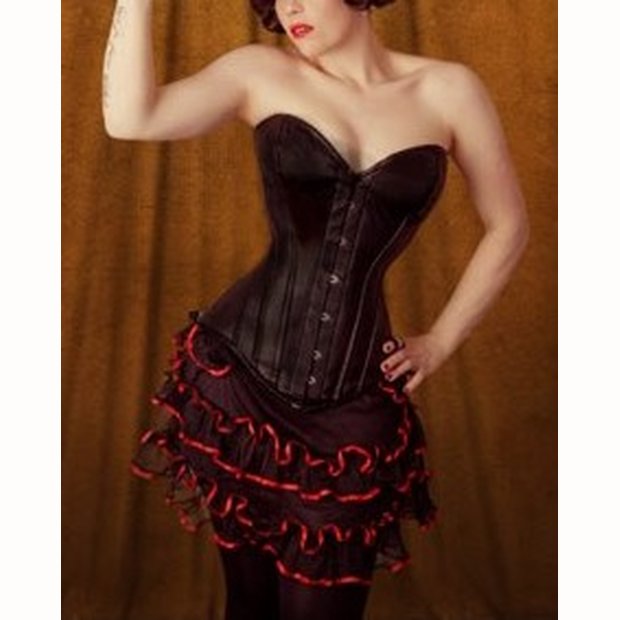 Korsett Silouet Leder Schwarz Gr.38 