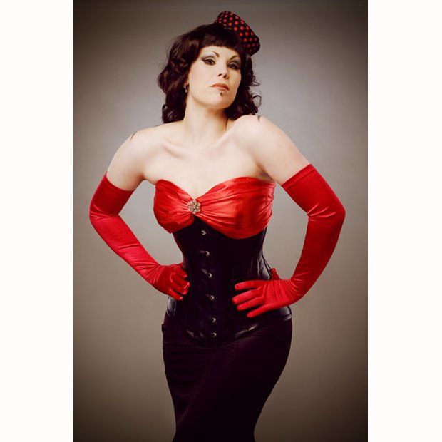 Korsett Silouet Leder Schwarz Gr.38 