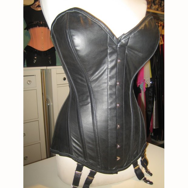 Korsett Silouet Leder Schwarz Gr.38 