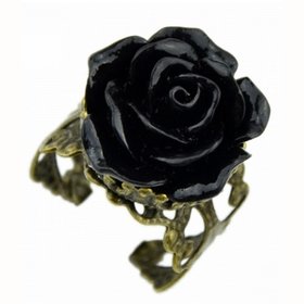 Vintage Rose Finger Gothic Ring Einheitsgrösse
