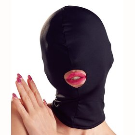 Kopfmaske Mund offen Schwarz